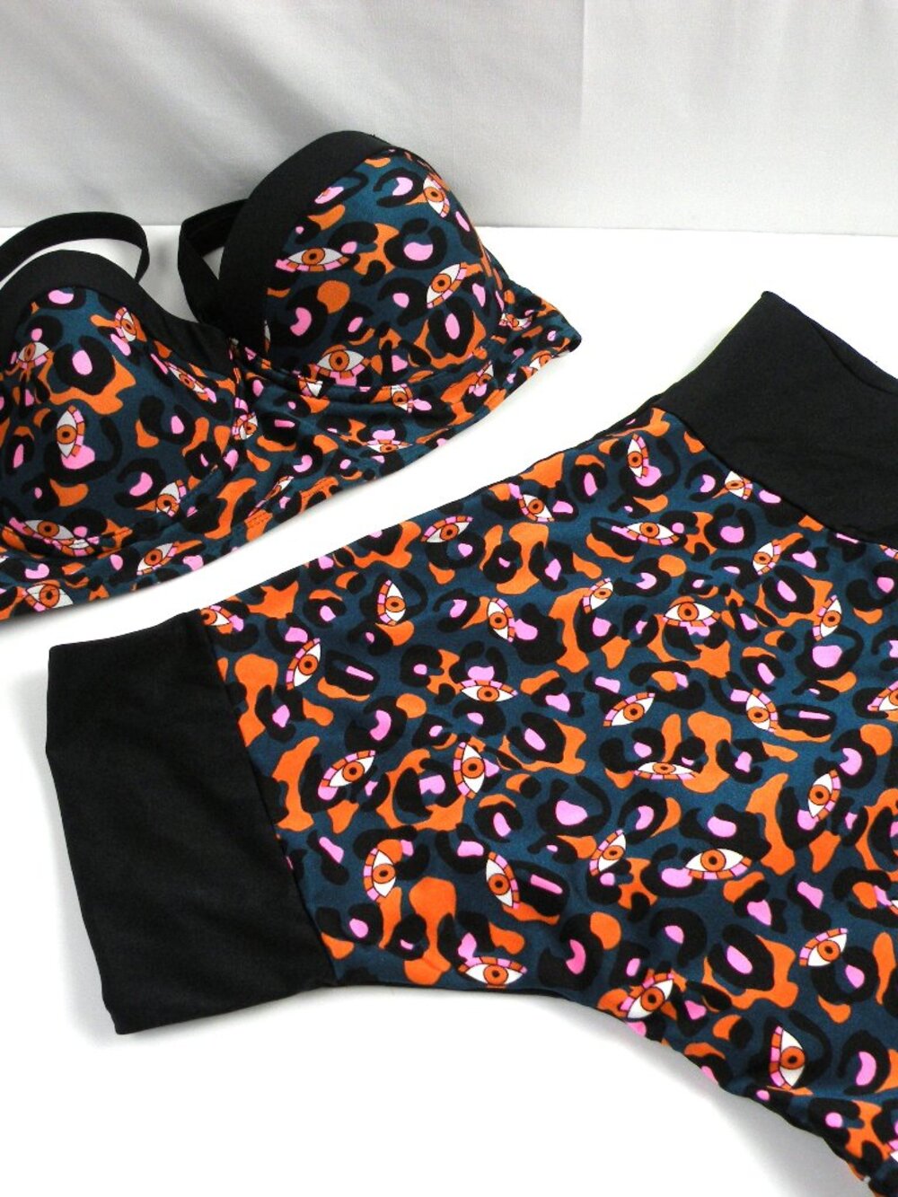 NWT La Bamba Evil Eye Print Retro High waisted Bikini (50) L-XL